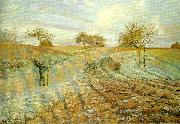 Camille Pissarro hoarfrost the old road to ennery china oil painting artist